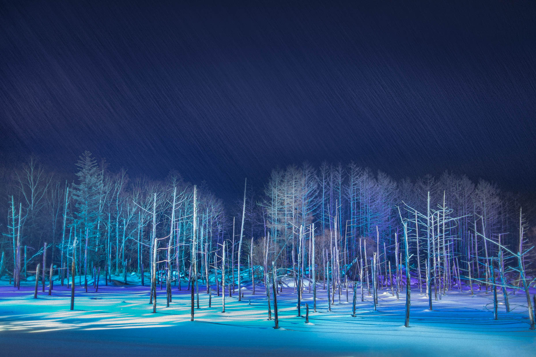 HongHuazheng_Shiroganebluepondsnowlongexposure